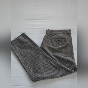 Banana Republic Plaid Cropped Wool Trousers - size 14
